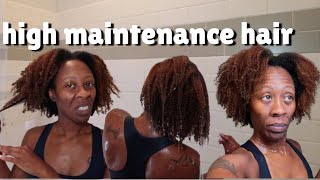 High Maintenance Wash Day  K18 on colored textured hair Heyknottygirl [upl. by Artinek]