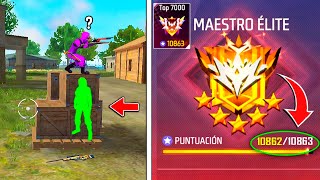 ESCONDITE SECRETO PARA SUBIR AL NUEGO RANGO MAESTRO 😱 FREE FIRE [upl. by Otxilac]