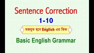 Sentence Correction 110  Basic English Grammar [upl. by Iroj365]