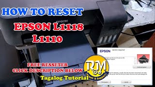 EPSON L1118 L1110 Service Required Problem l Tagalog Tutorial [upl. by Lore]