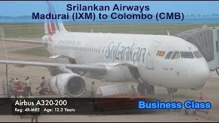 Srilankan Airways  Business Class  MaduraiColombo IXMCMB  UL140 [upl. by Kassandra]