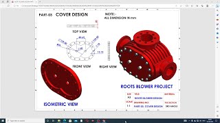 SOLIDWORKS PRACTICE FULL LECTURE105 ROOTS BLOWER DESIGN [upl. by Anisah]