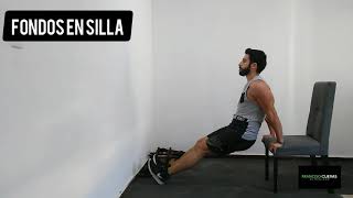 Fondos en silla Entrenando triceps en casa [upl. by Eizzo]