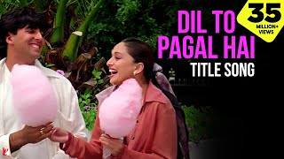 Dil To Pagal Hai Song  Shah Rukh Khan Madhuri Karisma Akshay  Lata Mangeshkar Udit Narayan [upl. by Nattirb]