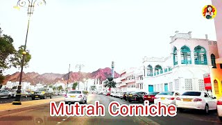 Muscat Oman Driving in Muttrah Corniche Souq Muttrah City 4k Video [upl. by Goldman]