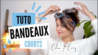 Tuto  Comment porter un bandeau court avec fil de fer [upl. by Aihsekat]