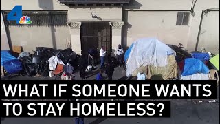 What Happens When Homeless People Just Want to Stay on the Streets  NBCLA [upl. by Ynnos]