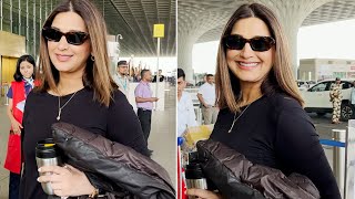 Sonali Bendre Spotted At Airport 🛩️  MS shorts [upl. by Gerrald]