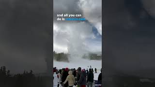 Swirling snownado has skiers frozen in awe Shorts [upl. by Abehs]