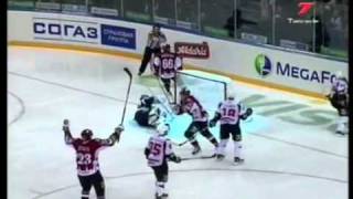 KHL  Dinamo Riga vs Avtomobilist 20  14102011 [upl. by Allix519]