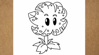 How to draw Meteor Flower from Plants vs Zombies 2 pvz step by step [upl. by Seraphim]