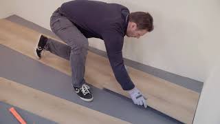 How to install Luxury Vinyl Tiles when the wall is not straight Tarkett LVT [upl. by Sairtemed155]