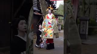 Before the performance “Oiran walk” shorts [upl. by Auqinu452]