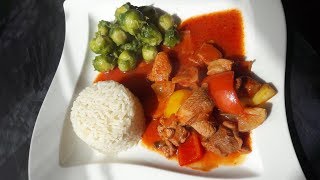 Gulasch von der Pute fruchtig mediterran saftig und lecker [upl. by Ellemac623]