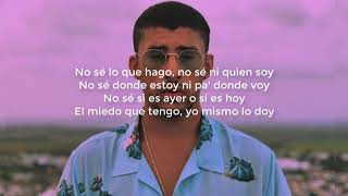 RLNDT  Bad Bunny X100PRE LETRALYRICS [upl. by Meehaf]