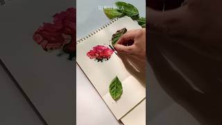 Rainbow butterfly painting✨ art drawing painting leafprinting [upl. by Kelvin]