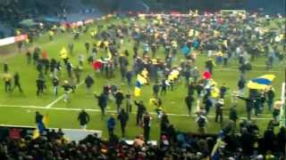 Brøndby invade the pitch after Cup match vs fck [upl. by Pravit380]