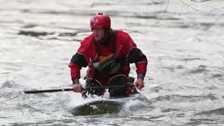 Whitewater SUP River surfing [upl. by Yeclehc]