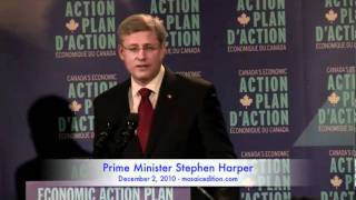 PM Stephen Harper defends human trafficking bill [upl. by Ruhl]