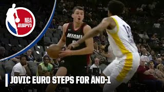 Nikola Jovic runs the floor for and1 bucket vs Lakers  NBA Summer League [upl. by Sacken940]