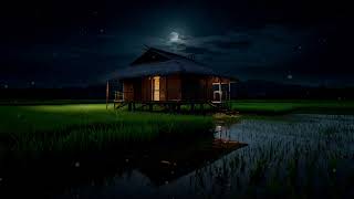 Swamp Sounds at Night  Crickets Frogs amp Cozy Cabin Ambience Sleep [upl. by Kalila]