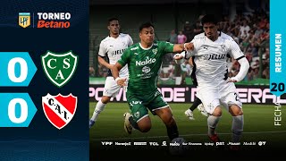 SARMIENTO 0  0 INDEPENDIENTE I Resumen del partido  TorneoBetano 2024 [upl. by Mckinney548]