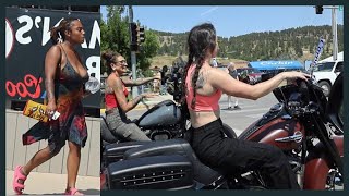 Busy Intersection at Sturgis Motorcycle Rally Bike Week [upl. by Ojela]