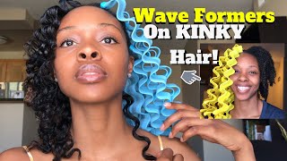 Wave Formers on Kinky Natural Hair Fine Type 4a Coils [upl. by Aneertak660]