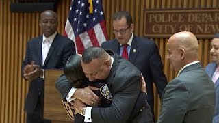 Woman saved by NYPD officers in 1996 becomes a cop  NBC New York [upl. by Victorie]