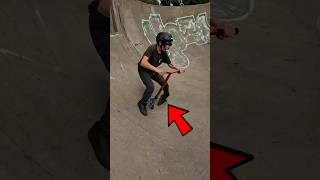 i ruined his life😭 scooter skatepark skate bike funny fail comedy [upl. by Notsirhc]