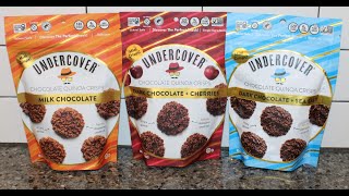 Undercover Quinoa Crisps Milk Chocolate Dark Chocolate  Cherries Dark Chocolate  Sea Salt [upl. by Aleka851]