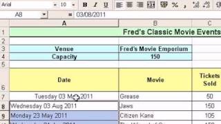 Microsoft Excel Tutorial for Beginners 20  Date amp Time Pt1  Custom Format [upl. by Carpenter]