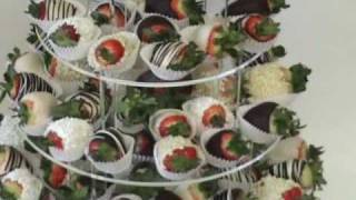 Wedding Table Decorations  Strawberry Towers  Fresh Fruit Bouquets and Platters [upl. by Brower863]