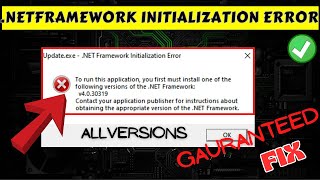 Net framework Initialization Error Fix [upl. by Nerro]