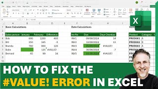 VALUE Error In Excel In Subtraction Dates VLOOKUP XLOOKUP COUNTIF COUNTIFS SUMIF amp SUMIFS [upl. by Anilehcim556]