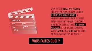 Lindépendance des journalistes  le journaliste cinéma [upl. by Annua]