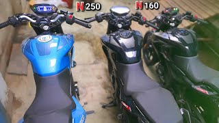 2024 Pulsar N250 Vs BLUETOOTH📱Digital Meter Pulsar N160 Full Comparison with Onroad Price Details [upl. by Odysseus768]