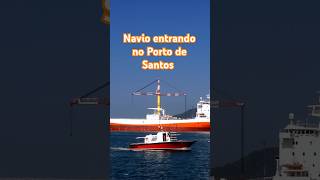 Navio entrando no Porto de Santos navio naviosdecarga tugboats portodesantos navegação [upl. by Heath]