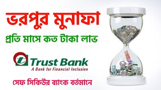 ট্রাস্ট ব্যাংকে ১ লক্ষ টাকা জমায় মাসিক লাভ কত 🔥 Trust Bank FDR Trust Bank Term Deposit Rate 2024 [upl. by Releehw]