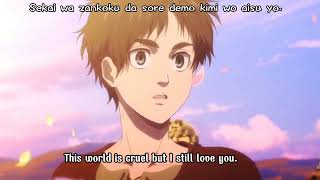 quotAkuma no Koquot  Ai Higuchi Lyrics  English Sub Attack on Titan [upl. by Evad]