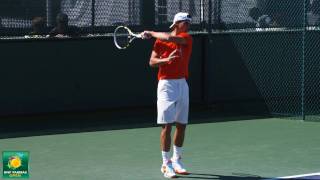 Rafael Nadal Hitting Forehands and Backhands in Slow Motion HD  Indian Wells Pt 16 [upl. by Ahsiemat]