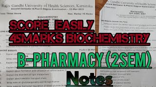 How to pass in BiochemistryImportant questions of BiochemistryRGUHSWith notes [upl. by Netnilc]