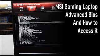 Advanced bios menu on MSI Gaming Laptops [upl. by Boccaj]