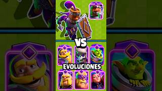 RECLUTAS EVOLUCIONADOS vs TODAS LAS CARTAS EVOLUCIONADAS  clashroyale [upl. by Nahsaj258]