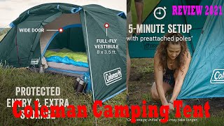 Coleman Camping Tent  Skydome Tent with Full Fly VestibuleReview 2021 [upl. by Ymmor]