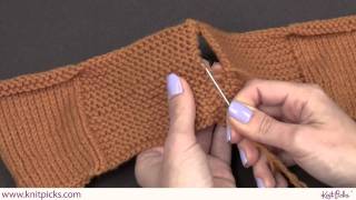 How to Seam on Garter Stitch  Knitting tutorial [upl. by Hugo]