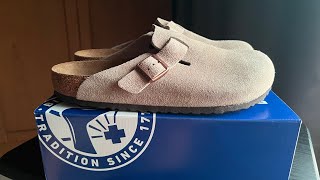 Review Birkenstock Boston Soft Footbed version Taupe colorway โดนจนได้ [upl. by Eecram]