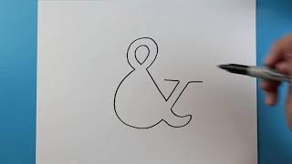 How to Draw an AMPERSAND [upl. by Euqirat766]