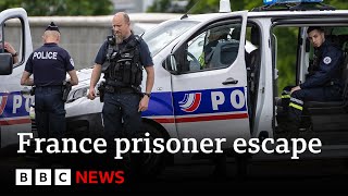 Manhunt under way in France after two prison officers killed in prisoner escape  BBC News [upl. by Clare]