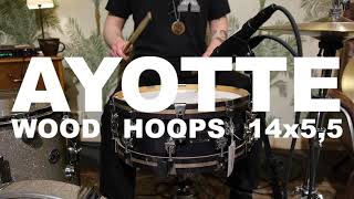 Ayotte 14x55 Wood Hoop Snare Drum [upl. by Frame]